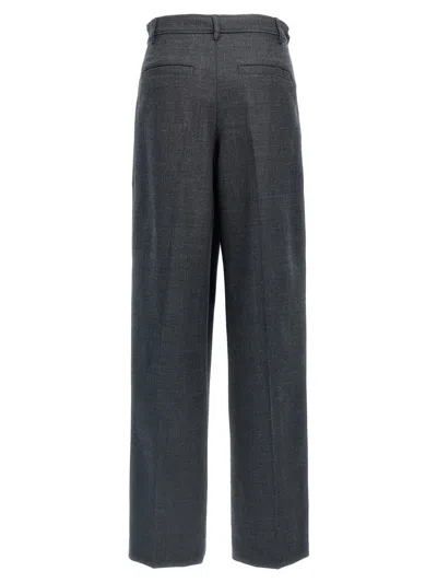 Shop Brunello Cucinelli Loose Wrapped Pants In Gray