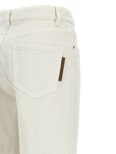 Shop Brunello Cucinelli Loose Jeans In Beige