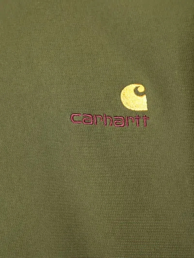 Carhartt American Script Crewneck Sweatshirt In Green