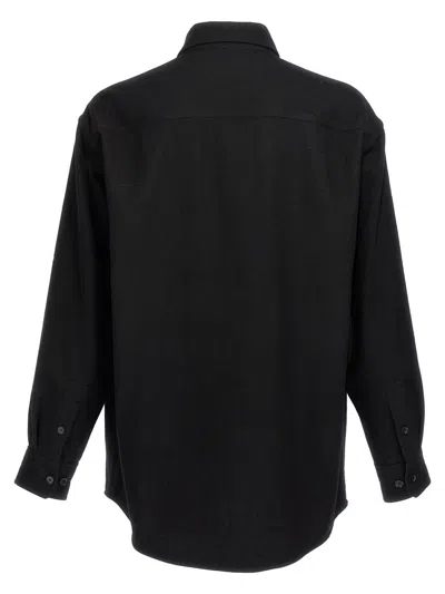 Shop Lemaire 'two Pockets Overshirt' Shirt In Black