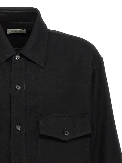 Shop Lemaire 'two Pockets Overshirt' Shirt In Black