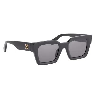 Off-white Sculpted Rectangle Sunglasses Uv Protection In Black
