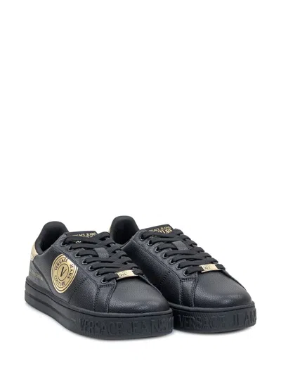 Versace Jeans Couture Men's Court 88 Bicolor Low-top Sneakers In Black