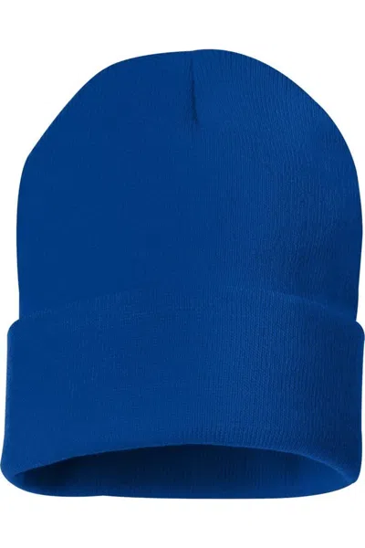 Sportsman Solid 12 Cuffed Beanie In Blue