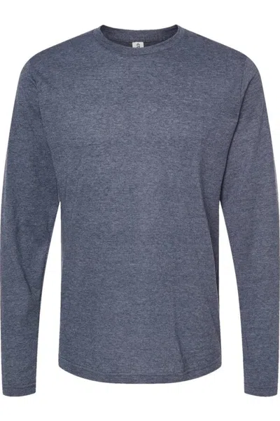 Tultex Unisex Poly-rich Long Sleeve T-shirt In Blue