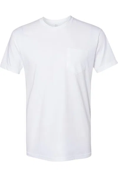 Next Level Unisex Cotton Pocket T-shirt In White
