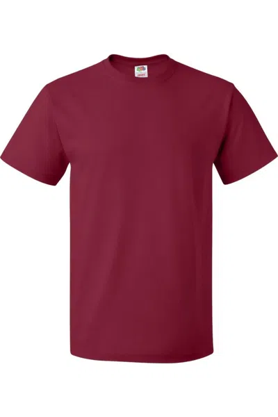 Fruit Of The Loom Hd Cotton Short Sleeve T-shirt In Red