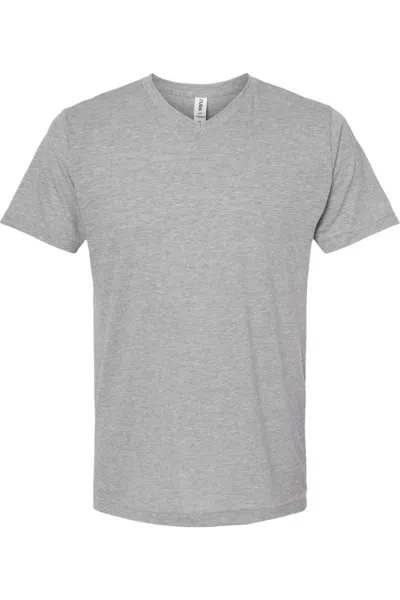 Tultex Unisex Poly-rich V-neck T-shirt In Grey