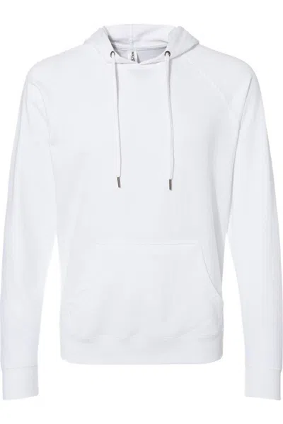 Independent Trading Co. Icon Lightweight Loopback Terry Hooded Sweatshirt In White