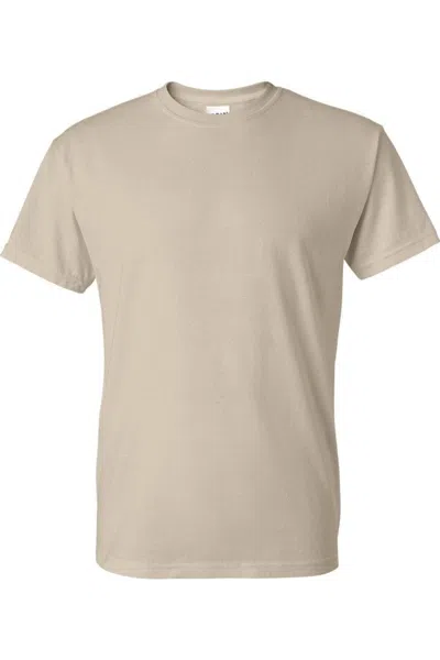 Gildan Mens Ultra Cotton Short Sleeve T-shirt In Beige