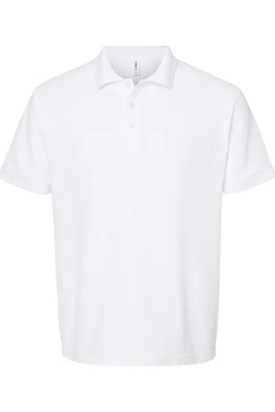 Tultex Unisex 50/50 Sport Polo In White