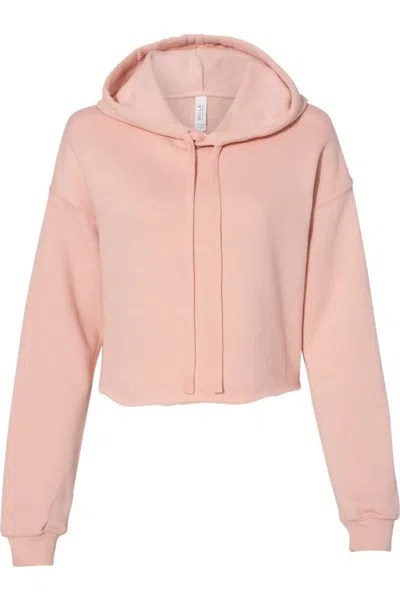 Bella+canvas Women´s Crop Fleece Hoodie In Pink