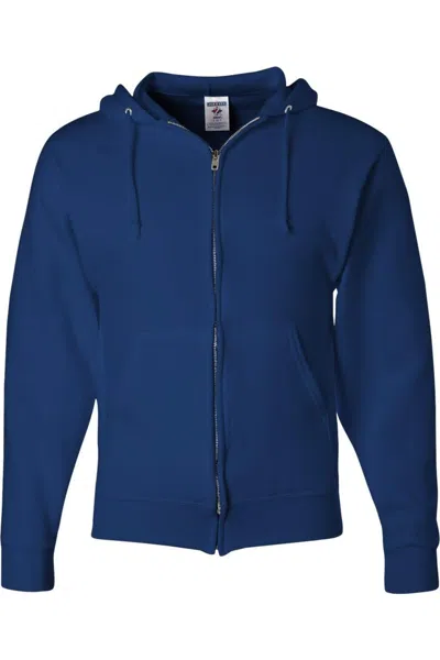 Jerzees Nublend Full-zip Hooded Sweatshirt In Blue