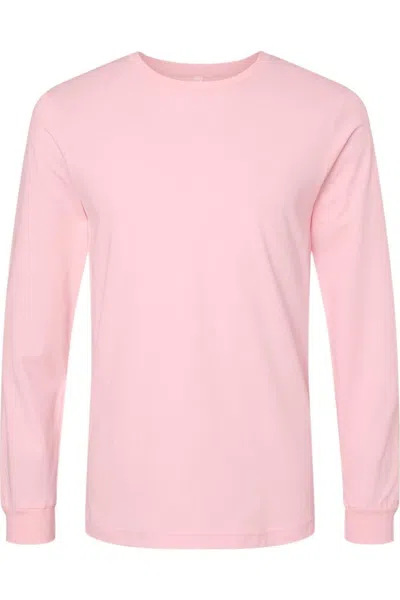 Bella+canvas Unisex Jersey Long Sleeve Tee In Pink