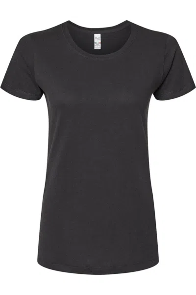 M & O Women´s Gold Soft Touch T-shirt In Black