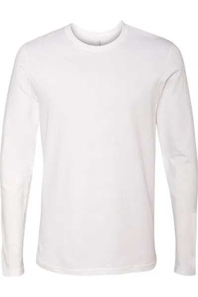 Next Level Unisex Cotton Long Sleeve T-shirt In White