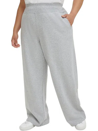 Calvin Klein Performance Plus Womens Fitness Running Sweatpants In Grey