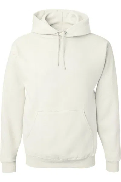 Jerzees Nublend Hooded Sweatshirt In White
