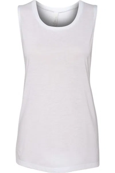 Bella+canvas Women´s Flowy Scoop Muscle Tank In White