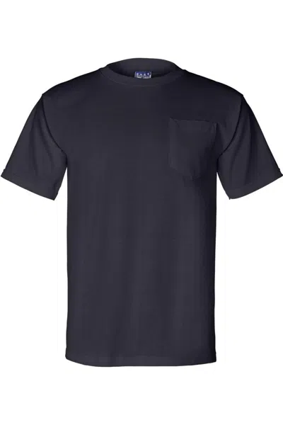 Bayside Union-made T-shirt With A Pocket In Blue