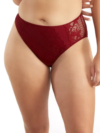 Bare Women's The Essential Lace Hi-cut Brief In Red