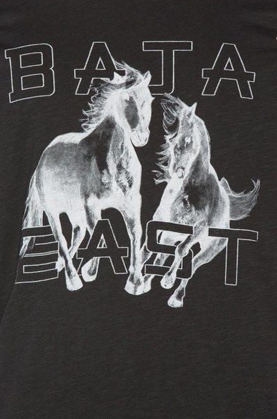 Black Logo Horse T shirt In 0011 Embass