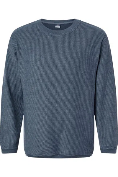 Shop Mv Sport Corded Crewneck Pullover In Blue