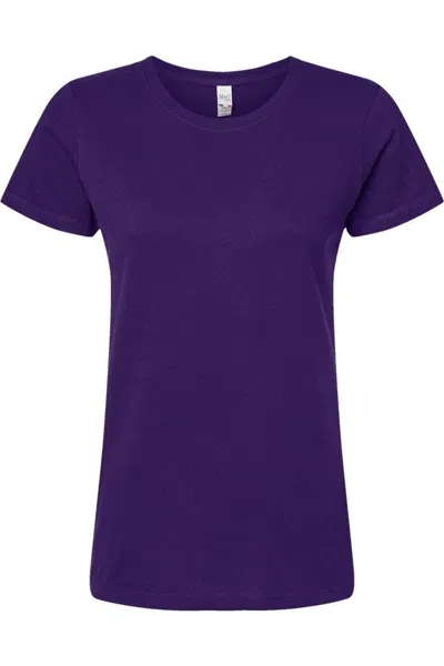 M & O Women´s Gold Soft Touch T-shirt In Purple