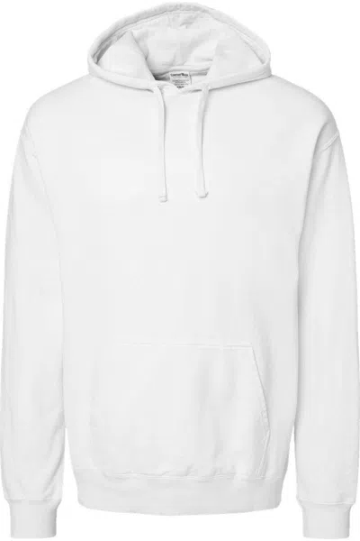 Comfortwash By Hanes Garment-dyed Unisex Hooded Sweatshirt In White