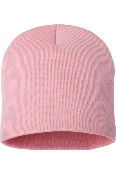 Sportsman 8 Knit Beanie In Pink