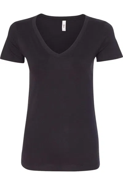 Next Level Women´s Ideal V-neck T-shirt In Black