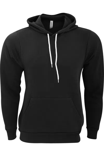 Bella+canvas Bella + Canvas Unisex Pullover Polycotton Fleece Hooded Sweatshirt / Hoodie In Black