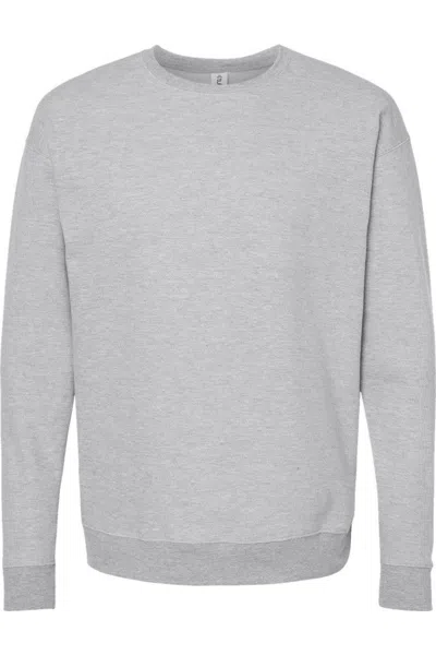 Tultex Unisex Fleece Crewneck Sweatshirt In Grey