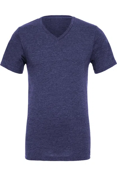 Bella+canvas Canvas Mens Jersey Short Sleeve V-neck T-shirt In Blue