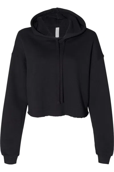 Bella+canvas Women´s Crop Fleece Hoodie In Black