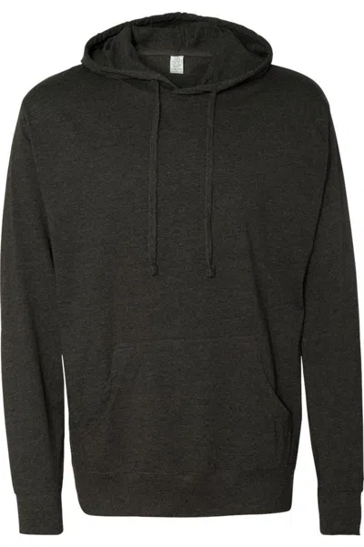 Independent Trading Co. Lightweight Hooded Pullover T-shirt In Grey