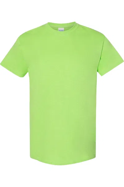 Gildan Mens Heavy Cotton Short-sleeved T-shirt In Green