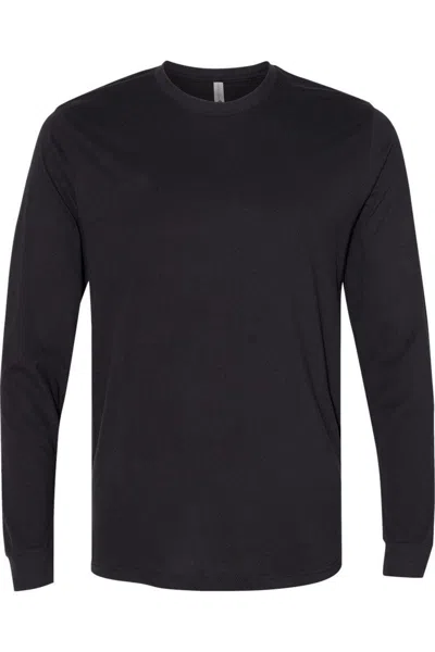 Next Level Unisex Sueded Long Sleeve T-shirt In Black