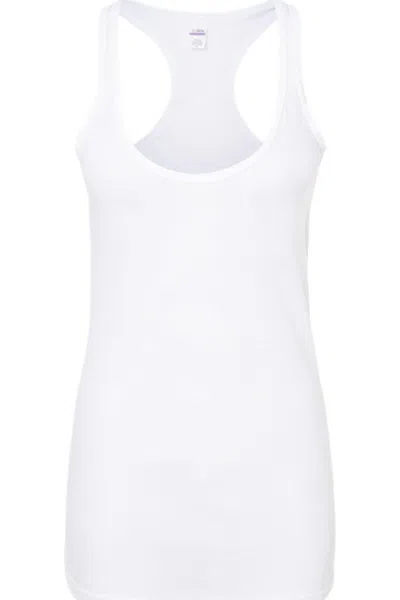 Tultex Women´s Poly-rich Racerback Tank Top In White
