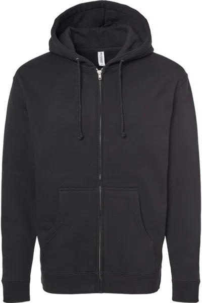 Independent Trading Co. Heavyweight Full-zip Hooded Sweatshirt In Black