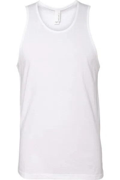 Next Level Unisex Cotton Muscle Tank In White