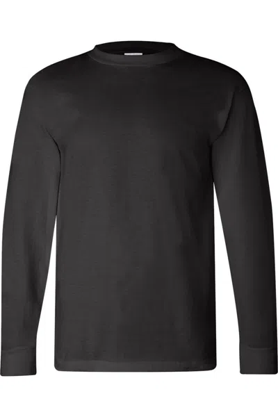 Bayside Usa-made Long Sleeve T-shirt In Black