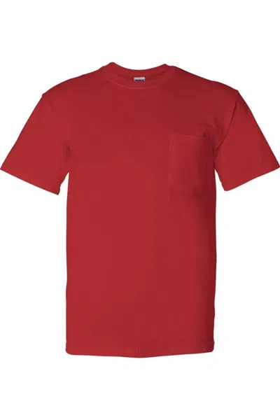 Gildan Dryblend Pocket T-shirt In Red