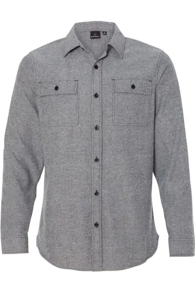 Burnside Solid Long Sleeve Flannel Shirt In Grey