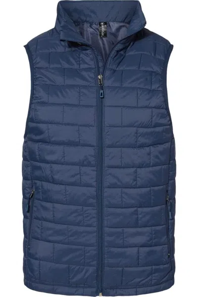Burnside Elemental Puffer Vest In Blue