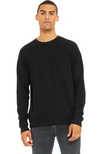 Shop Bella+canvas Bella + Canvas Unisex Adult Fleece Drop Shoulder Sweatshirt In Black