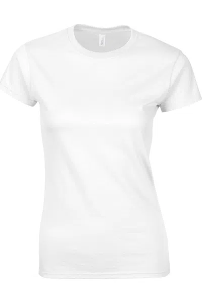 Gildan Ladies Soft Style Short Sleeve T-shirt In White