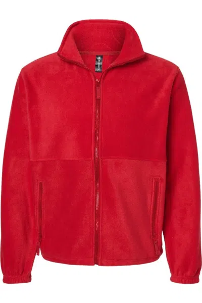 Burnside Polar Fleece Full-zip Jacket In Red
