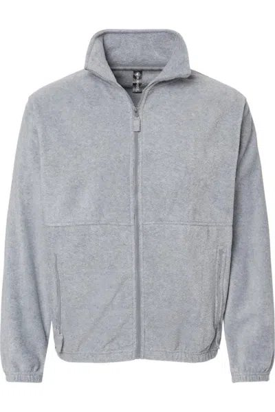 Burnside Polar Fleece Full-zip Jacket In Grey