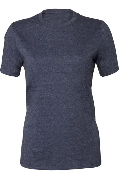 Bella+canvas Bella + Canvas Womens/ladies Heather Jersey Relaxed Fit T-shirt In Blue